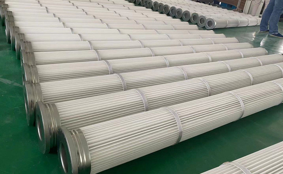 2000mm Pleated Bag Filters Galvanized BHA And Cap PET 4 Protective Tapes