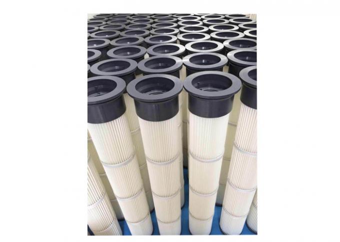 Water Washable Cylindrical Pleated Dust Collection Cartridges 2 Meters Long