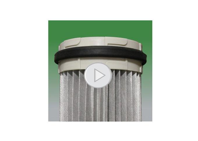 Water Washable Cylindrical Pleated Dust Collection Cartridges 2 Meters Long