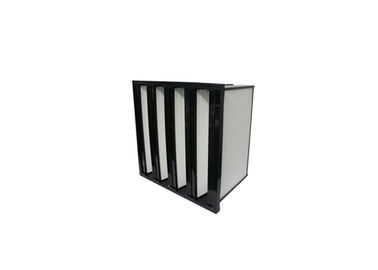 Rigid V-Packing Air Conditioner Filters Plastic Frame , Pocket V Bank Filters Galvanized